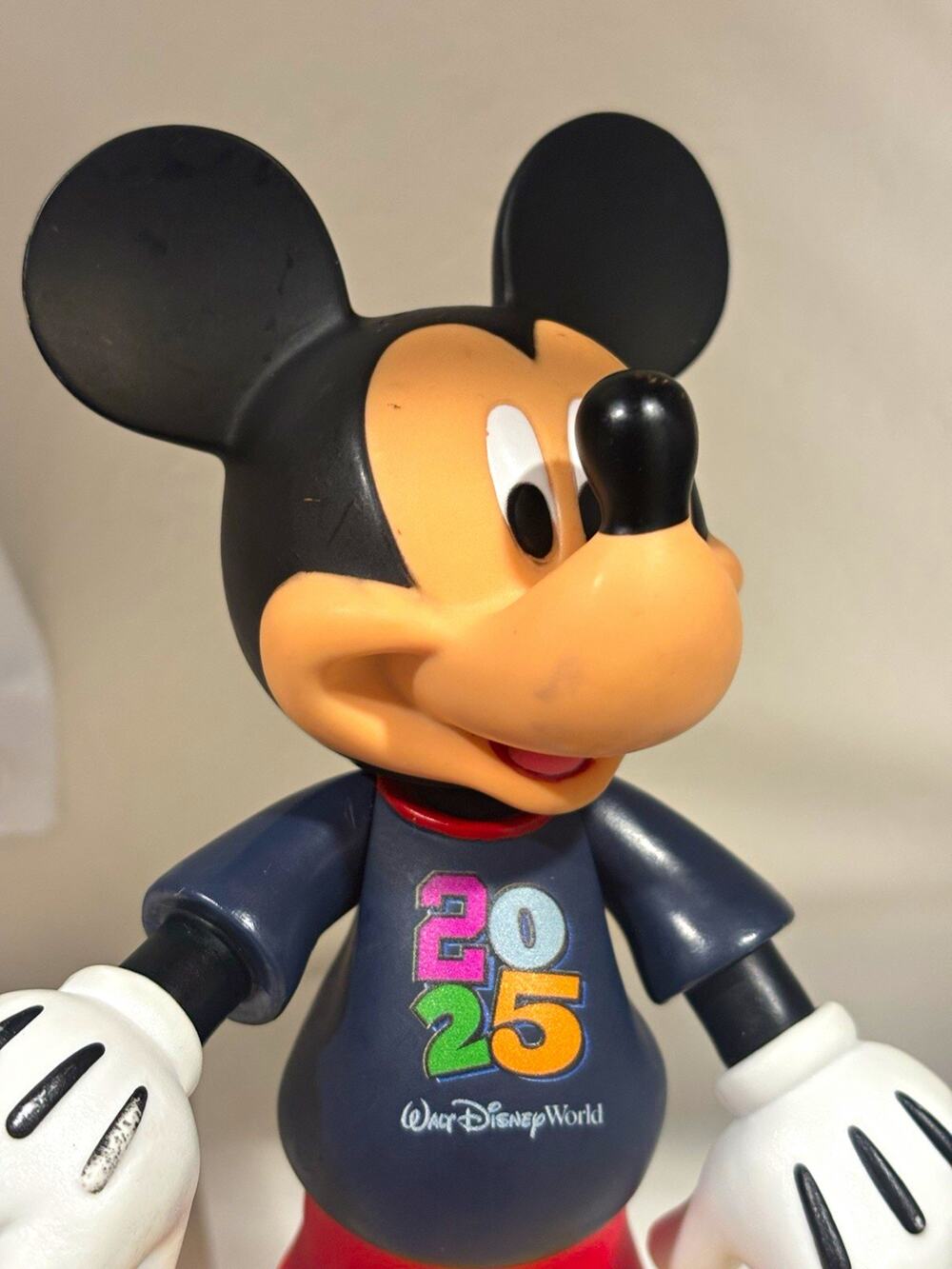 Walt Disney World 2025 Mickey Mouse Figurine Black Shirt Red Shorts Yellow Shoes